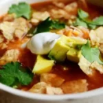 Hearty Slow Cooker Tortilla Chicken Soup With Crunchy Toppings