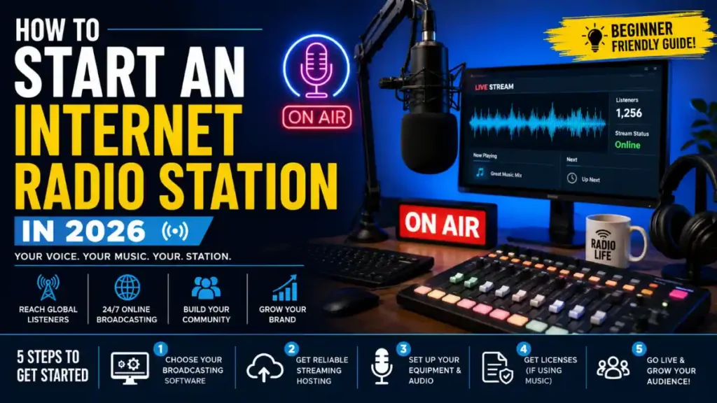 How to Start an Internet Radio Station in 2026 1 Start an Internet Radio Station