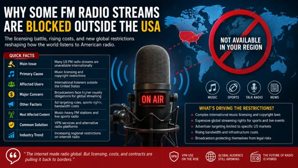 Why Some FM Radio Streams Are Blocked Outside the USA